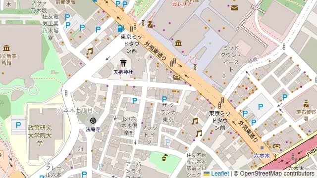貸切パーティースペース FLARE 六本木ミッドタウン前の周辺地図