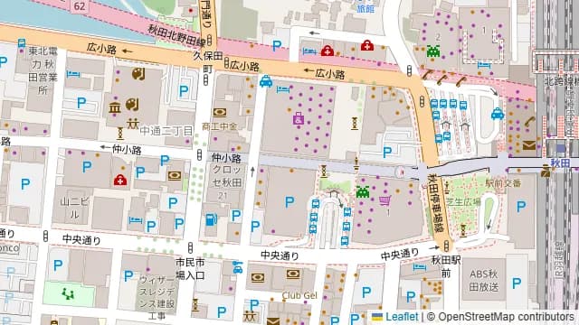 ワイン酒場コジコジ 秋田駅前店の周辺地図