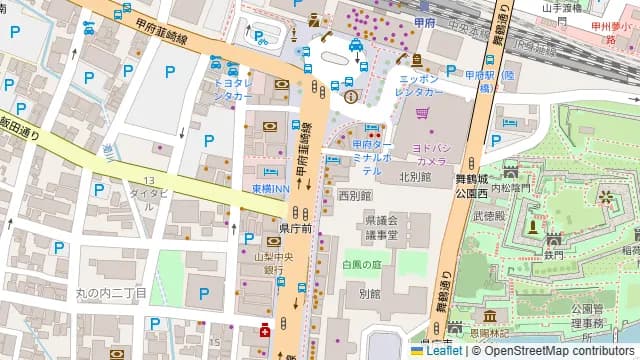 信玄茶屋の周辺地図