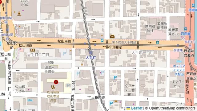 レンタルオフィスいよてつ大手町駅の周辺地図