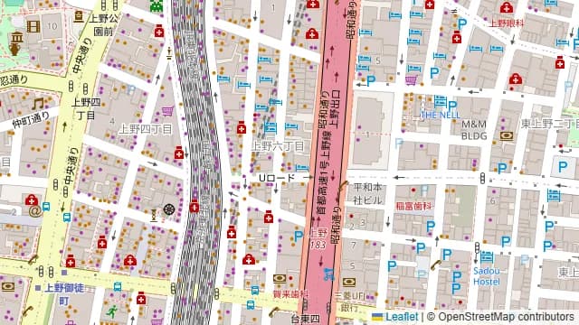 馬さん餃子酒場 上野店の周辺地図