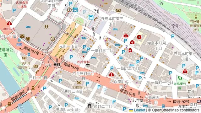 九州魂 徳島駅前店の周辺地図