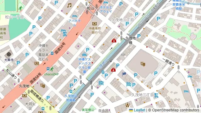 焼肉レストラン ROINS 久茂地国際通り店の周辺地図