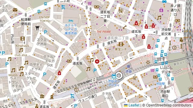 渋谷ガーデンスペース道玄坂店の周辺地図