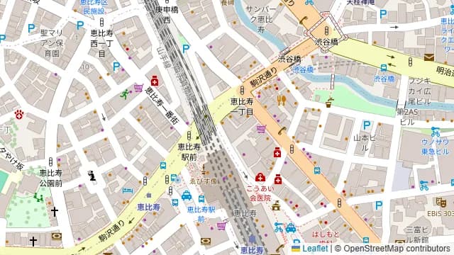 恵比寿 でですけの周辺地図