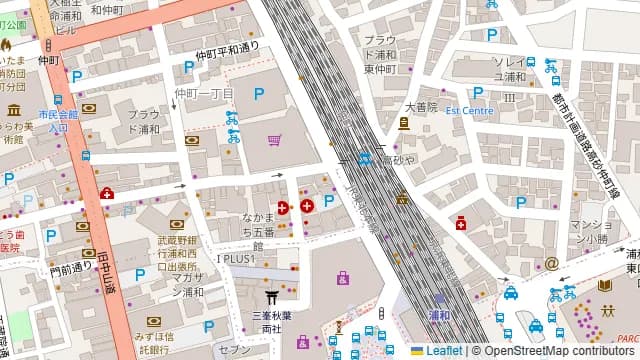 大山どり炭火焼酒場 俺の店 浦和店の周辺地図