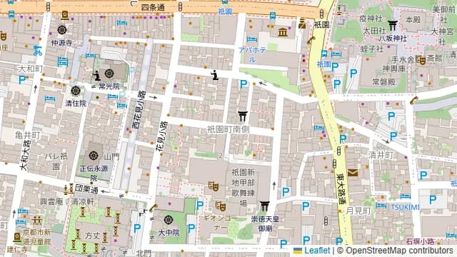 祇園びとら、の周辺地図