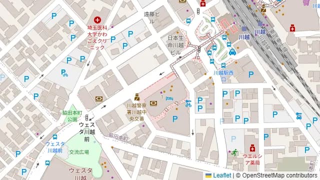 川越薪火料理 in the parkの周辺地図