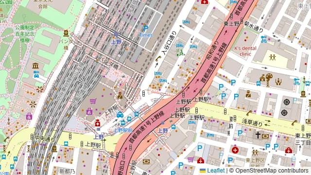 稲ノ和 上野店の周辺地図