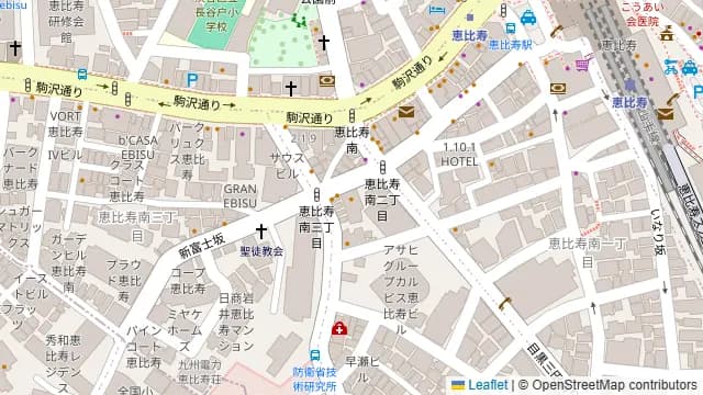 cafe&dining nurikabe 恵比寿本店の周辺地図