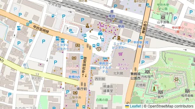 甲州料理と肉と旨い肴 個室居酒屋 炙の周辺地図