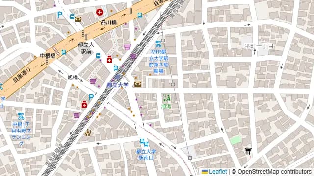 ひもの屋 都立大学店の周辺地図