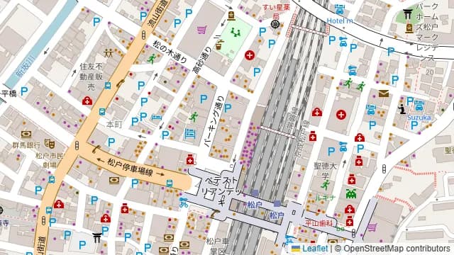 はかた商店 松戸西口店の周辺地図