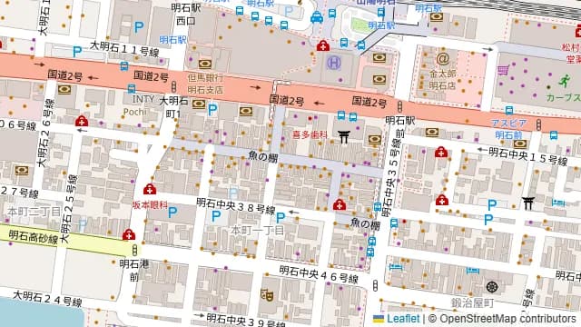 あかし亭 魚の棚の周辺地図
