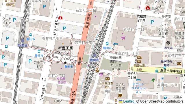 豊田熱狂酒場 ごくらく荘の周辺地図