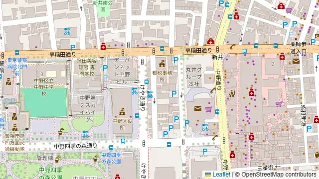 グラン・パ 中野北口店の周辺地図