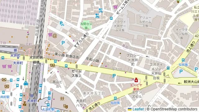 昭和浪漫 大井町の周辺地図