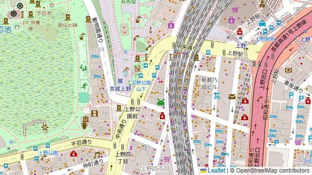 キュイジーヌ 上野店の周辺地図