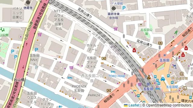 Bear五反田の周辺地図