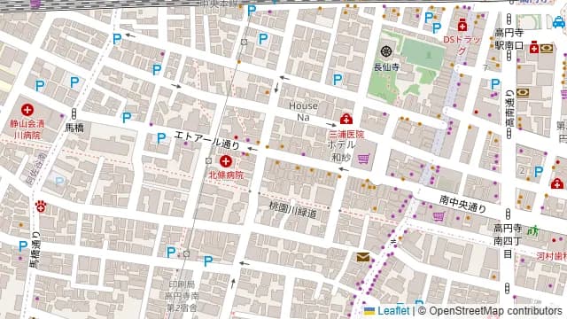 スチール、動画、コスプレ撮影にフリースペースの周辺地図