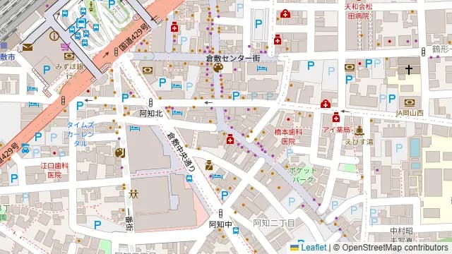 個室居酒屋 笑衛門 倉敷駅前店の周辺地図