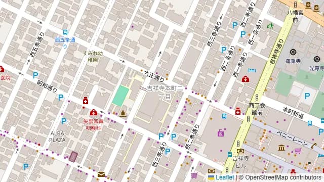 吉祥寺Studio コノハナサクヤの周辺地図