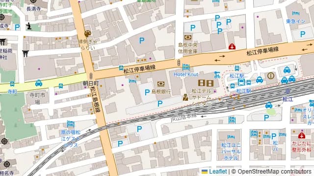 美酒佳肴 ゆらく 松江店の周辺地図