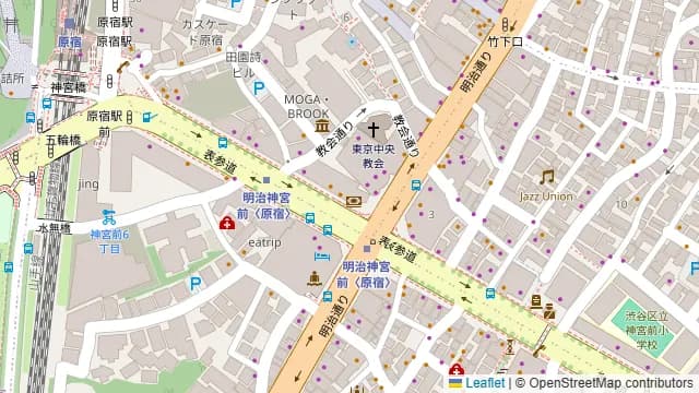 BUTTER MILK CHANNEL 原宿の周辺地図