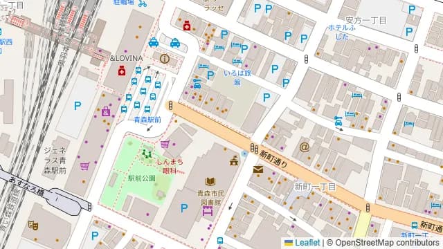 濱焼魚萬 青森駅前店の周辺地図