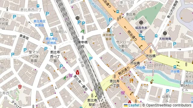 恵比寿TOMMY GARDENの周辺地図