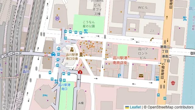 宴会個室×餃子酒場 金盃 KIN-PAI 品川店の周辺地図