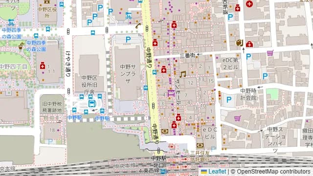 カラオケ ビッグエコー中野通り店の周辺地図