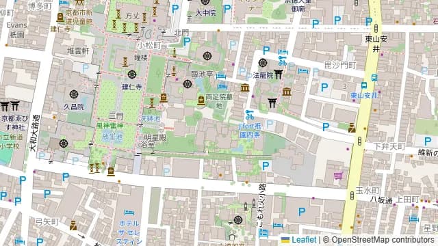 祇園南 万花の周辺地図