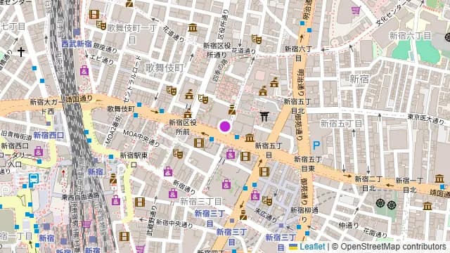 TIME SHARING 新宿6Dの周辺地図