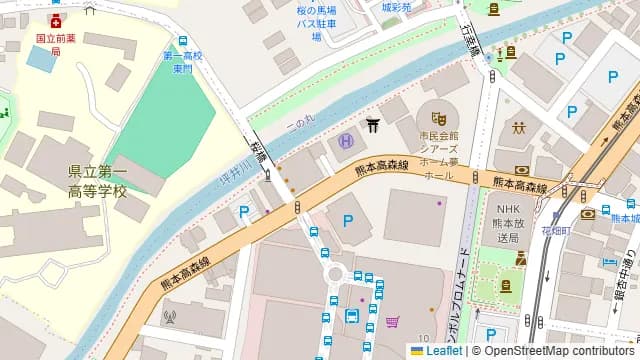 貸会議室サクラマチクマモト前の周辺地図