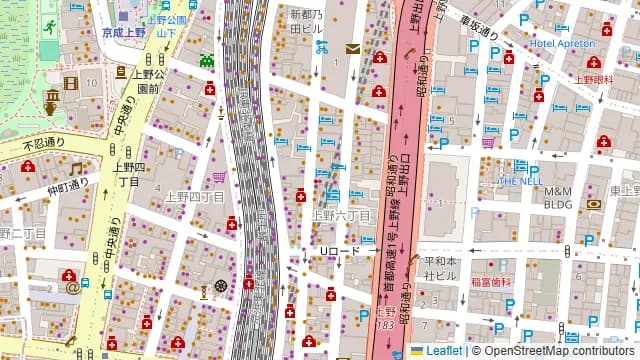 個室×海鮮酒場 魚がし商店 上野本店の周辺地図