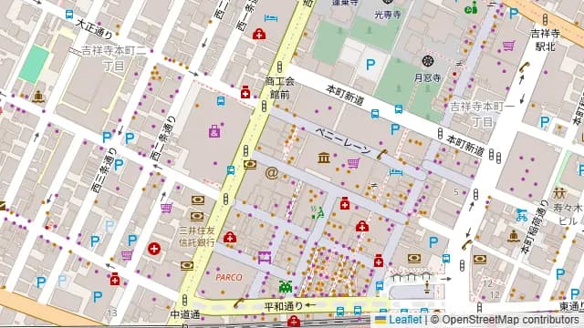 ビアポンバー GROVE 吉祥寺店の周辺地図