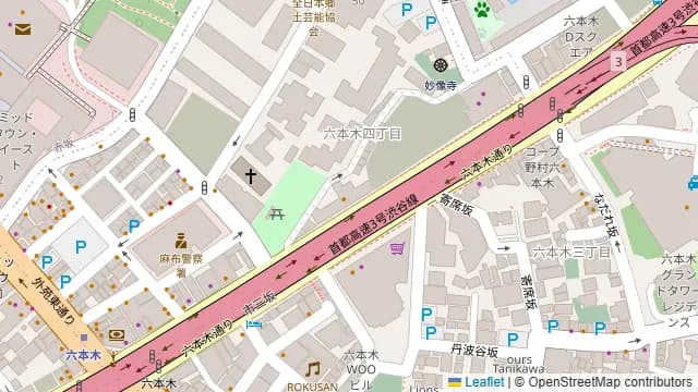 ライブハウス・ケントス 六本木店の周辺地図