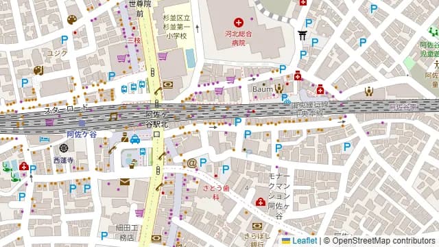 サンダルキッチン 阿佐ヶ谷本店の周辺地図