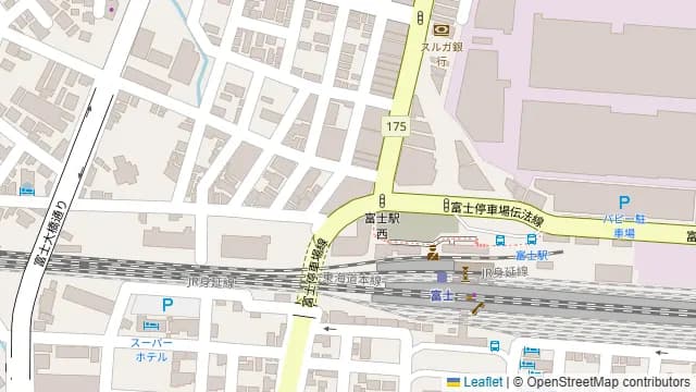 ニパチ 富士駅前店の周辺地図
