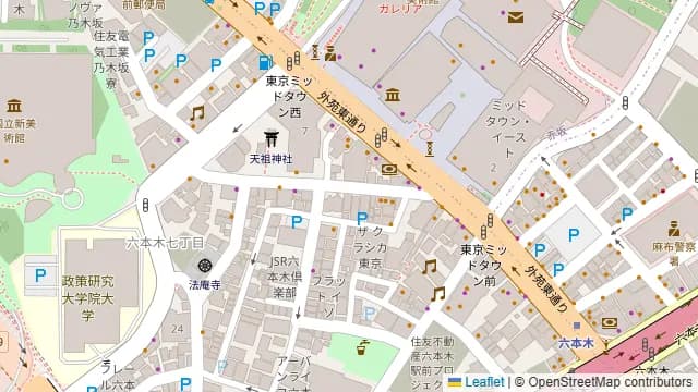 FLARE(フレア)六本木ミッドタウン前の周辺地図