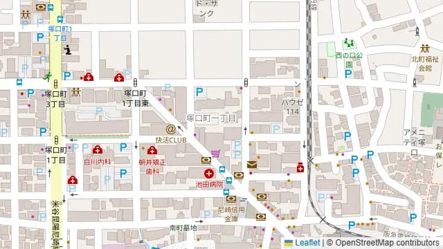 くいもの屋わん 阪急塚口店の周辺地図