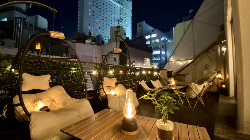渋谷で貸切ハロウィンを楽しむなら「渋谷ガーデンルーム」！
テラス空間が味わえる！コースは飲み放題も付いてコスパも良し！