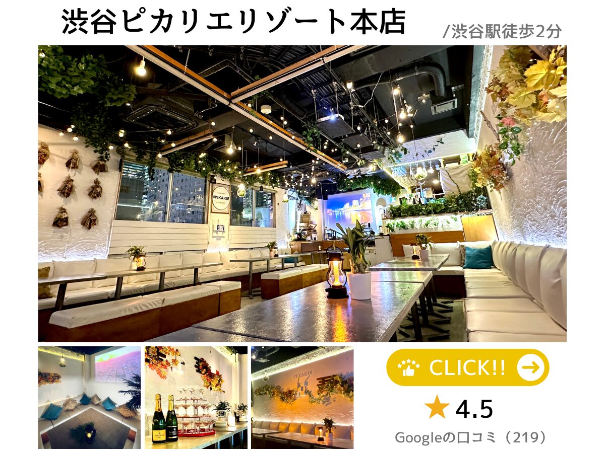 渋谷×貸切パーティー 渋谷ピカリエリゾート本店